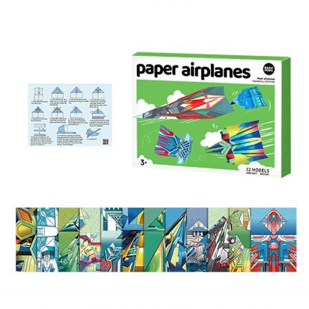 DIY Papirfly-sett for Barn STEM Håndverksbok 12 Designer 36 Ark Morsom Innendørsaktivitet Bursdag Julegave