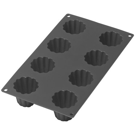 Lékué Canelé Bordelais silikoneform 8 huller, sort | KitchenOne