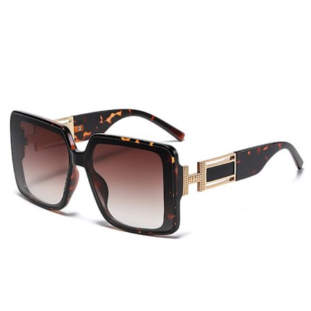 Överdimensionerade fyrkantiga solglasögon för kvinnor, retro solglasögon, lyxiga stora solglasögon, UV400-skydd