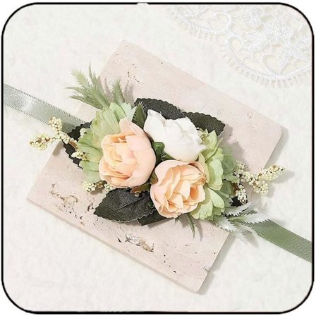 (samppanja) Ros Hää Morsiamen Rannekorsetti Morsiusneidot Punainen Rannekukka Kukkaistyttö Käsi Kukkakoriste