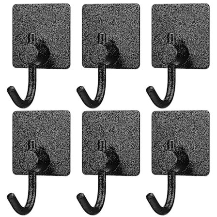 6 stk. Selvklæbende Kroge Kraftige Kroge Rustfri Stålkroge til Badeværelse Køkken Hjem