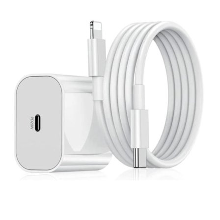 3-pack 2m Lightning-kabel laddning och överföring 2st USB-C Vit