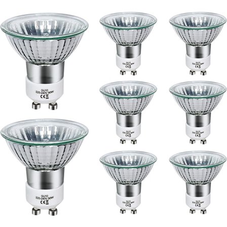 GU10 halogenlampe 50W dimbar, 220V GU10 halogenlampe 2 pinner, 2800K varmt hvitt lys, 700 lumen - Perfekt