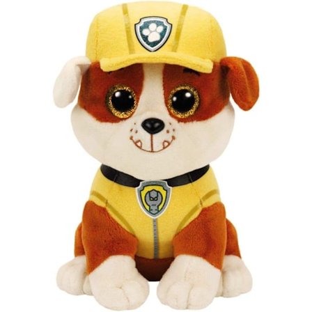 Paw Patrol Rubble, 20 cm - plyslegetøj i høj kvalitet, Hunde bamser, børns fødselsdage, jul, feriegaver