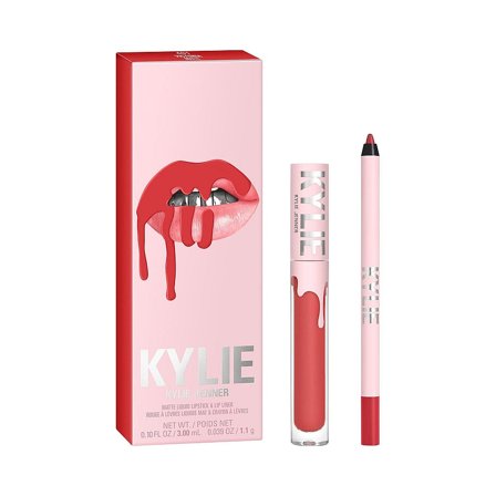 Kylie Cosmetics Matte Liquid Lipstick & Lip Liner 401 Victoria, Makeup, Læber, Lipliner