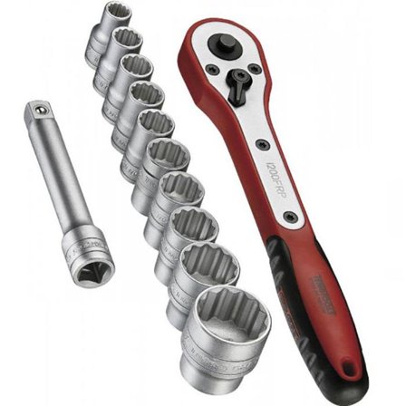 Teng Tools M1212N1 Hylsysarja 1/2", 12 osaa, Käsityökalut