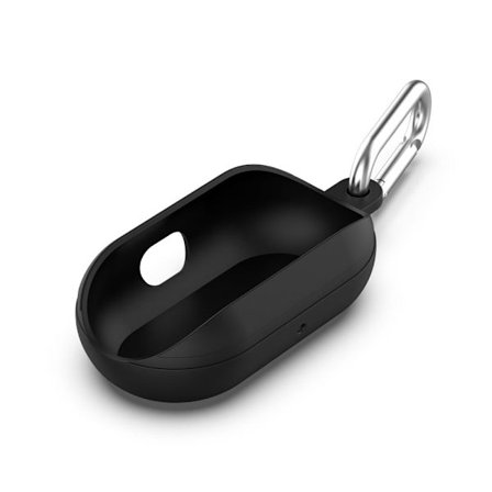 Samsung Galaxy Buds silikonfodral med krok - Svart