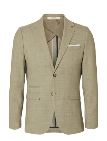 Slhslim-Oasis Linen Blz Noos Beige Selected