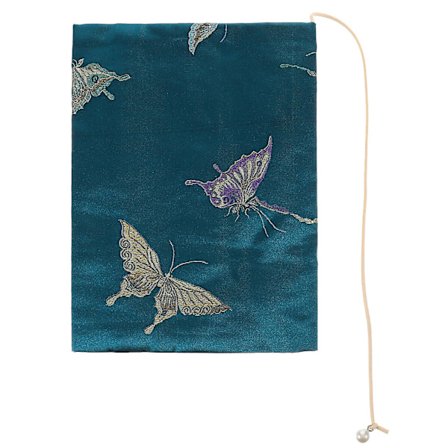 Dekorativt bogomslag, dekorativt trykt bogomslag, dagbogsomslag i stof, beskyttende omslag (blå)