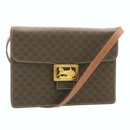 Celine Vintage, Pre-owned Shoulder Bag Bruin, Dames, Maat:ONE Size,leer