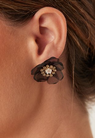 LILY AND ROSE-Organza Botanical Earrings-Onesize