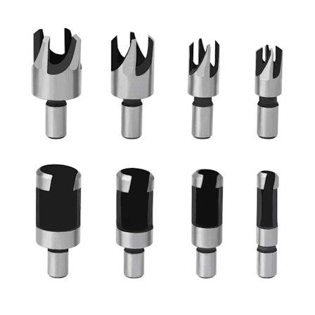 Puutyöstökäyttöinen hiiliterästenonporanteräsetti 8 osaa, ZQKLA