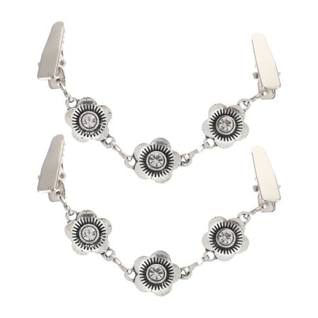 2st Vintage Tröja Sjal Clips Cardigan Krage Klänningar Clips