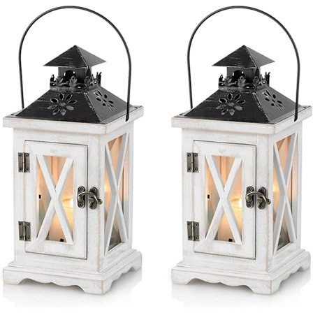 Trælanterne Vintage Lysestager Dekorative Lyslanterner Til Rustik Bryllupscenterstykke