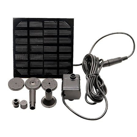 1,2w solcelledrevet springvand flydende havedekoration udendørs solpanel drevet vandpumpe springvand med 7 sprayhoved til havebassin