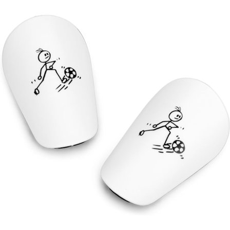 1Pari Mini Jalkapallon Säärisuojat, Extra Mini Säärisuojat Mini Säärisuojat Suojavarusteet Säärisuojat(10x6cm,Valkoinen)