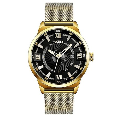 Skmei 9166 30m Vattentät Metall Quartz Armbandsur Svart