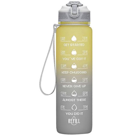 32/24 Oz Vandflasker med Aftageligt Sugerør & Tidsmarkering, Lækagesikre Motiverende Sportsflasker