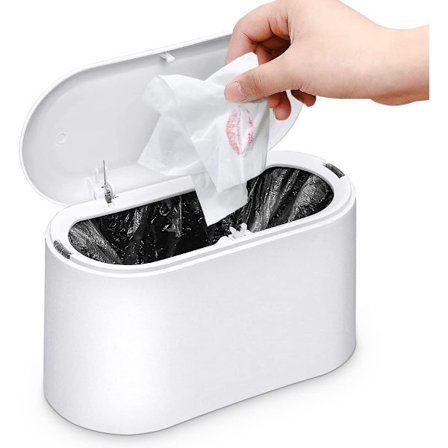 Skraldespand - Sensor Skraldespand - Robust - Bordplade Skraldespand - Mini Skraldespand - Skrivebord