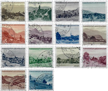 Liechtenstein 1944 - MICHEL 224-237 - Stemplet