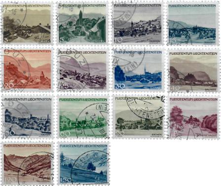 Liechtenstein 1944 - MICHEL 224-237 - Stemplet