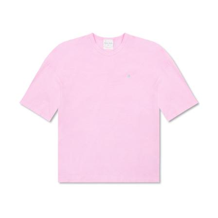 Forte Forte, Logo T-shirt Roze, Dames, Maat:S,Katoen