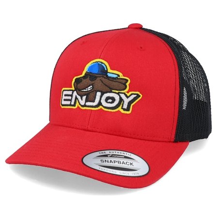 Iconic - Red - trucker - Cap - Enjoy Red/Black Trucker - Hatstore