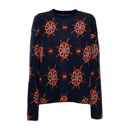 La DoubleJ, Jacquard Jumper Niebieski, Kobieta, Rozmiar: L