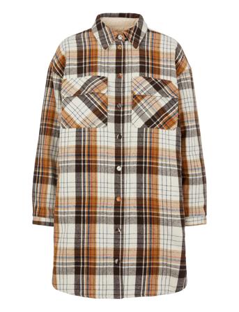 Objramonna L/S Shacket 116 Overshirts Ruskea Object
