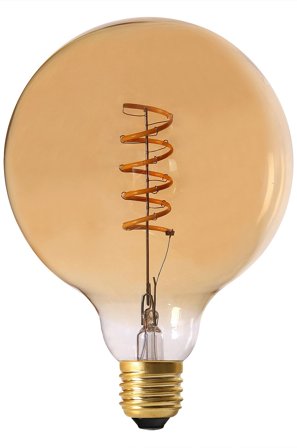 Jotex - ELECT SPIRAL lyskilde 125 mm E27 Gull - Kjøp E27 hos Jotex