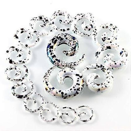 18 st\/set Akryl Spiral Taper Flesh Tunnel Öron Töjare Örsnibb Expander Stretching Plug Snail Makeup Accessoire