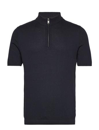 Onsdon 12 Ss Half Zip Knit Knitwear Half Zip Pullover Navy ONLY & SONS