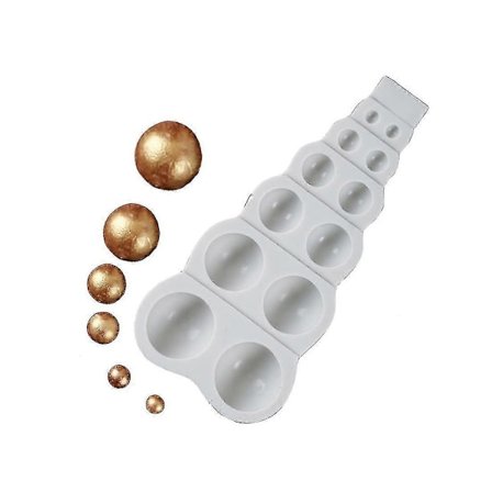 DIY 3D Perleform Kuleperle Halvkule Sjokolade Silikonformer Kakedekorasjon Sukker Lollipop Form Kuppel Bakeverktøy