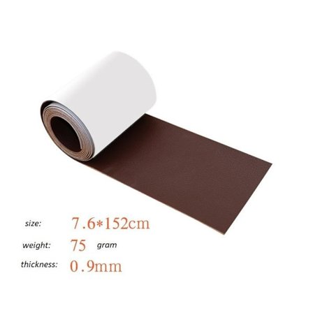 Selvklæbende læder fix læderreparation læder fix repair læderlap mørkebrun-FA6-