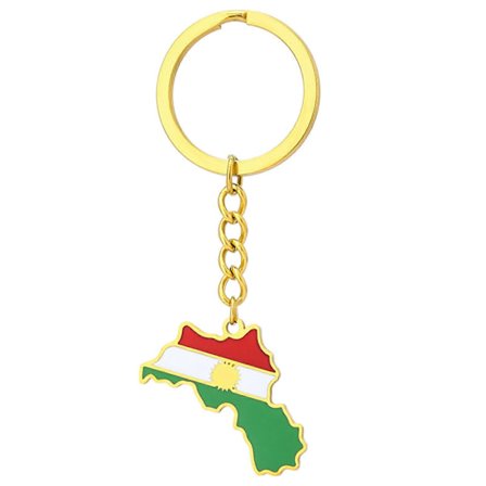 Tyylikäs Kurdistan Kartta Avaimenperät Kulta/Hopea Väri Riipus Avaimenperä Ainutlaatuinen Etninen Tyyli Avaimenperät Asuste Miehille Naisille Hopea (