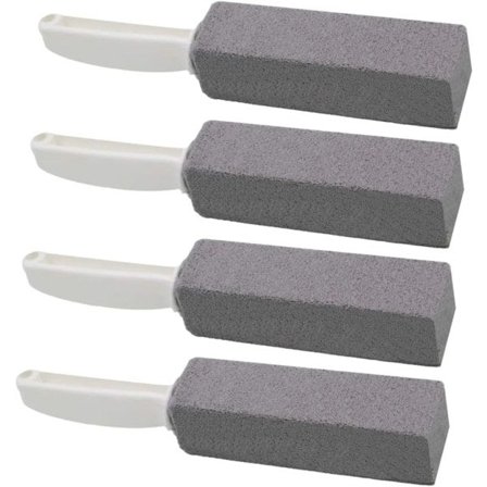 Pimpsten til toilet rengøring, pimpsten toiletbørste med håndtag 4-pak sort-WELLNGS