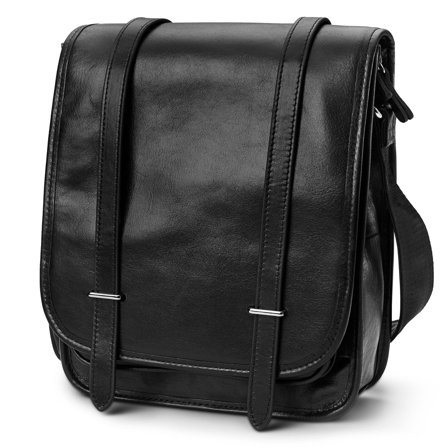 Sac à bandoulière en cuir noir pour hommes - Sacs en cuir