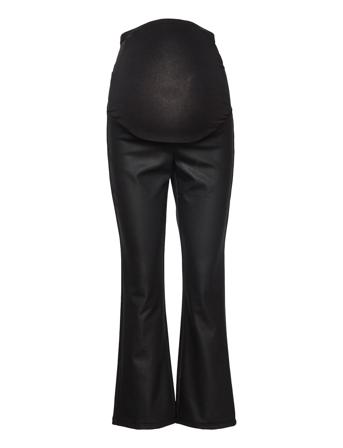 Trousers Karin Mom Coated Bukser Med Svaj Sort Lindex