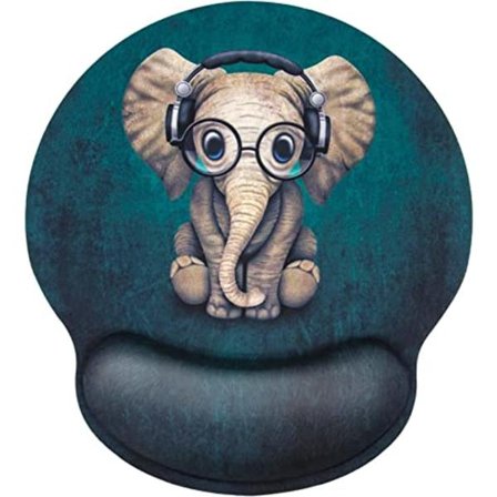 Ergonomisk musemåtte med gel håndledsstøtte - smertelindring - grøn cu