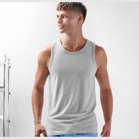 FlexFeel | Camiseta de Tirantes de Algodón Gris Claro para hombres - Camisetas de tirantes