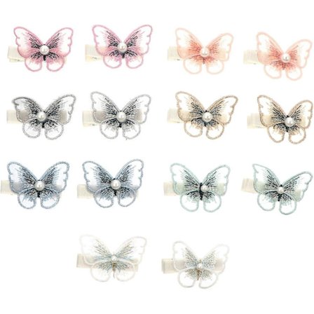 14 kpl Perhonen Helmi Hiusklipsi Ankka Perhonen Hiuspidike Rusetti Perhosklipsit Hiuksille