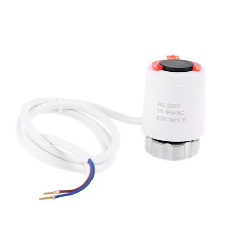 230V normalt lukket elektrisk termisk aktuator Radiator til manifold gulvvarme NC Radiator aktuator til ventil