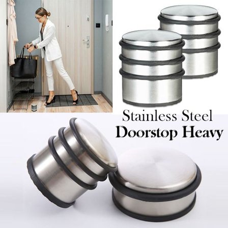 Dörrstopp i rostfritt stål Heavy Ingen stansning 10X4,5CM