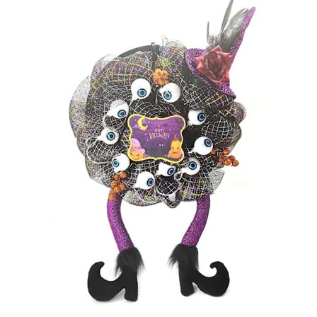 Halloween LED Hexe Ben Dørkrans Garland med Øjne og Hat