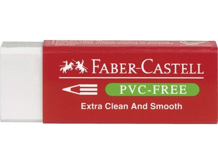 FABER-CASTELL Radergummi plast Pvc-Fri vit - Lyreco - Skola och förskola - Pennor och tillbehör - Radergummi