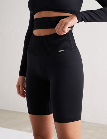 aim ́n Black Limitless Seamless Biker Shorts - Black - XS