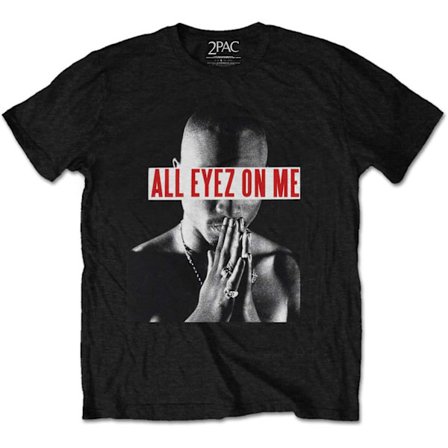 Tupac Shakur Unisex Vuxen All Eyez On Me T-Shirt S Svart