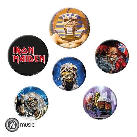 IRON MAIDEN Badge Knapar 6-Pack