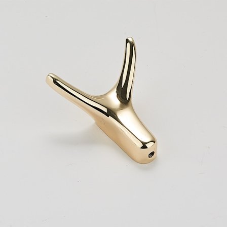Sæt med 2 gyldne selvklæbende vægkroge hornformede til badeværelse og køkken