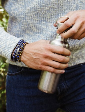 edd. Beads Bracelet 6Mm - Orange - S 18